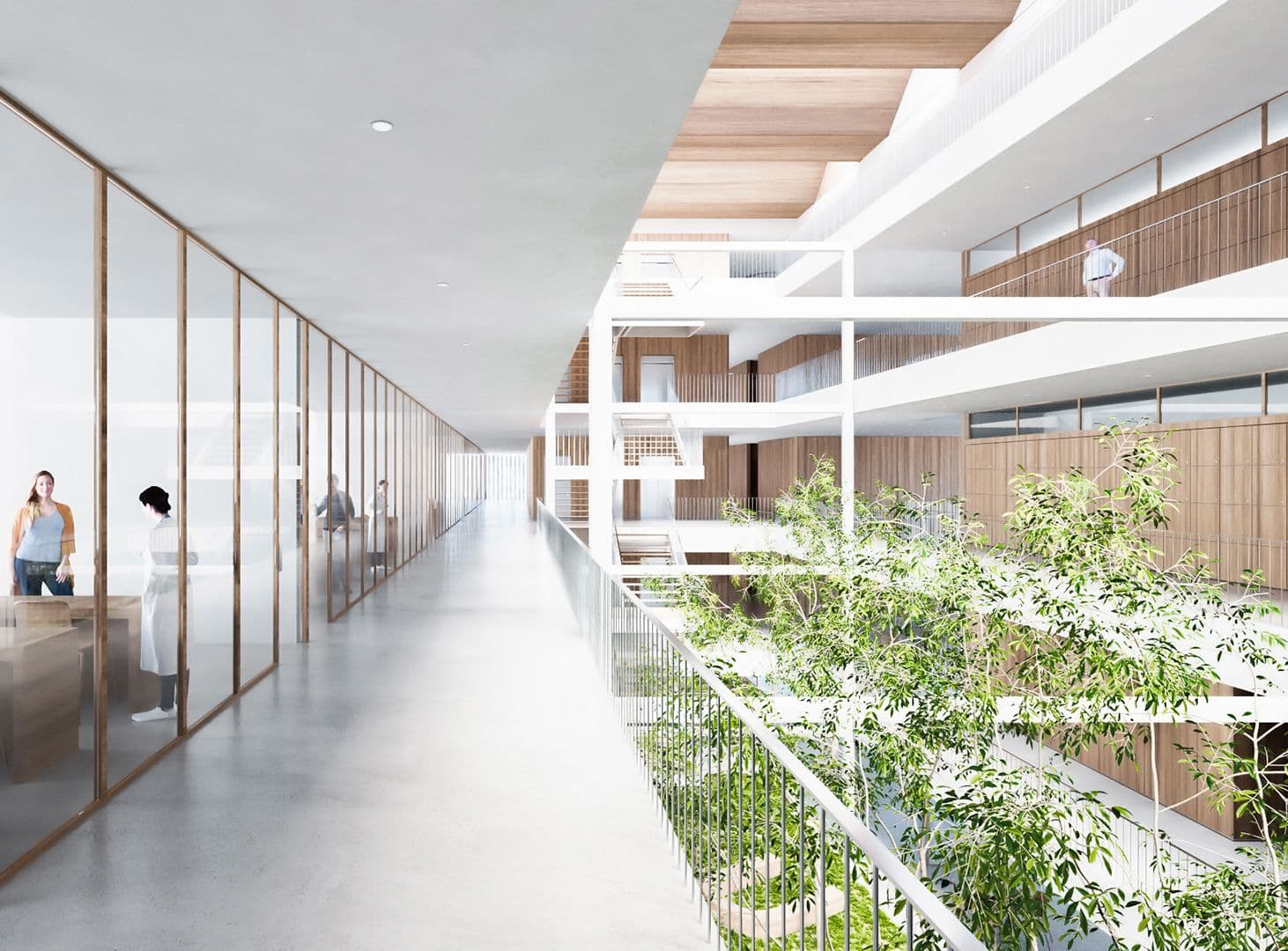 Interior desde acceso a aulas