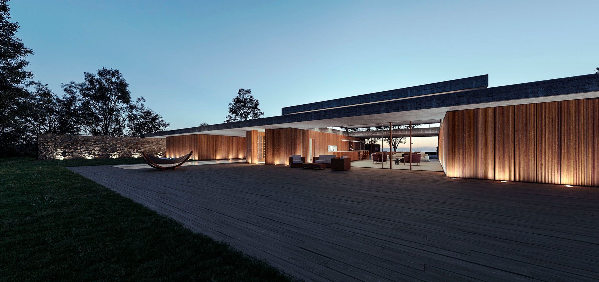 Espacio de terraza exterior