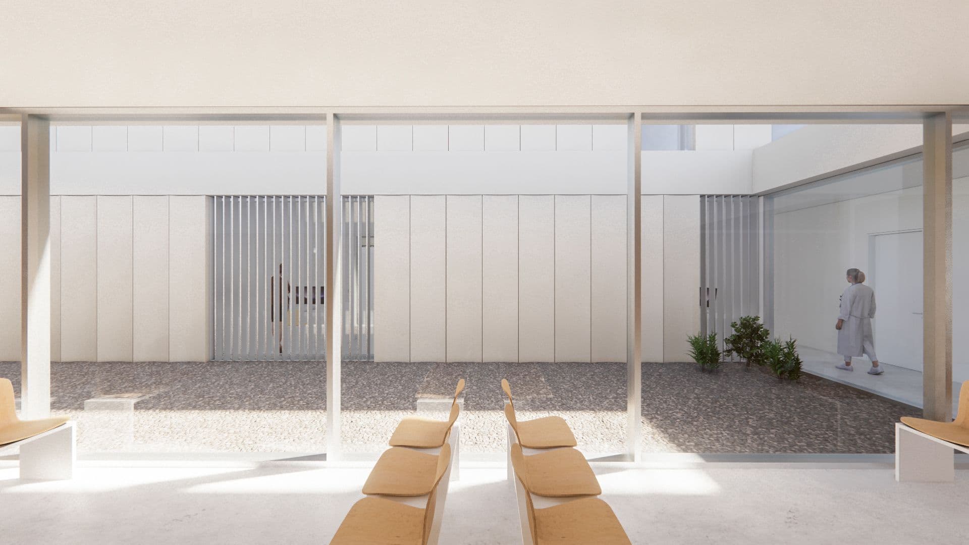 Patio en zona de esperas