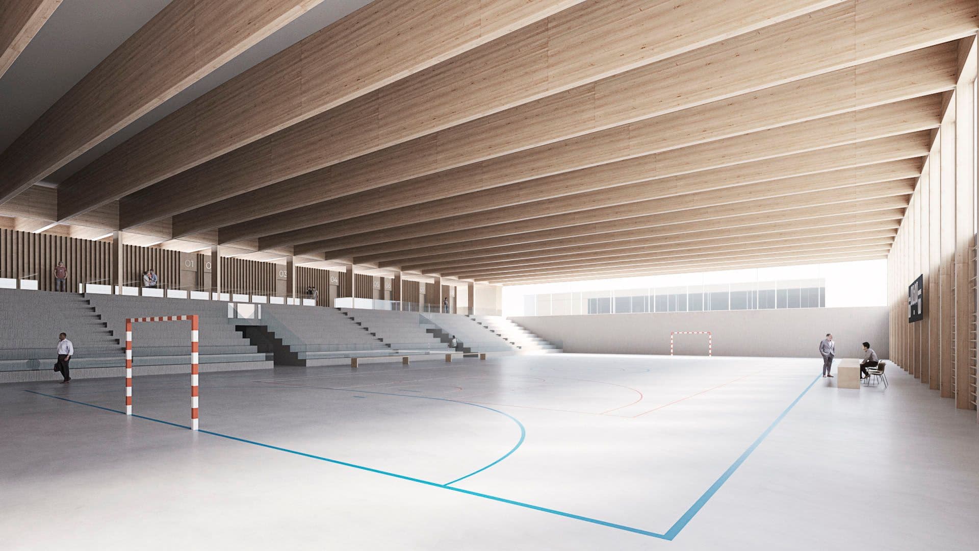 Vista Lateral Polideportivo